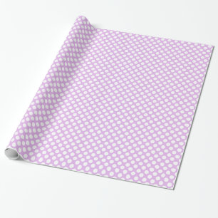 White Polka Dot auf Lavendel Hintergrund Geschenkpapier