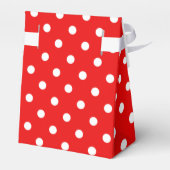 White Polka Dot auf Red Geschenkschachtel (Rückseite)