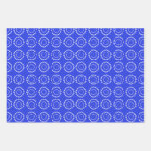 White Polka Dot auf rot, blau, grün Geschenkpapier Set (Vorderseite 3)