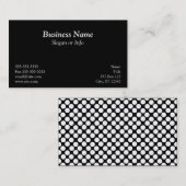 White Polka Dot Business Card Visitenkarte (Vorne/Hinten)