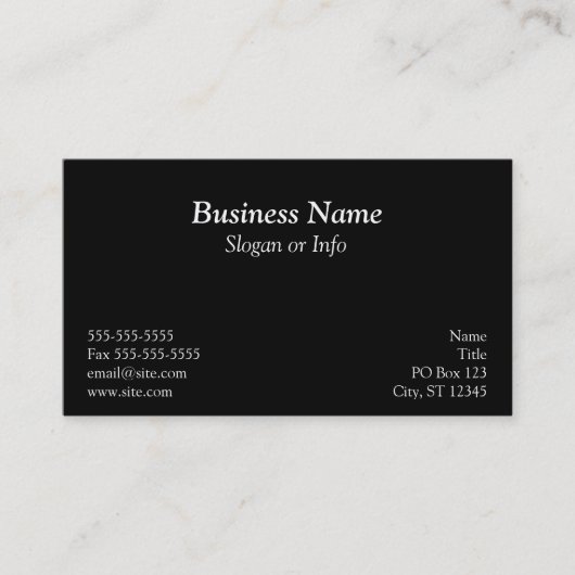 White Polka Dot Business Card Visitenkarte (Vorderseite)