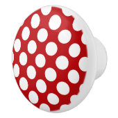 White Polka Dot Design - Schublade Keramikknauf (Rechts)