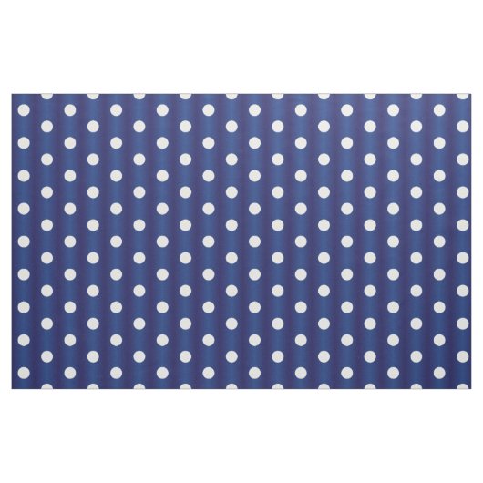 White Polka Dot Navy Blau Stoff (Yard (91,4 cm))