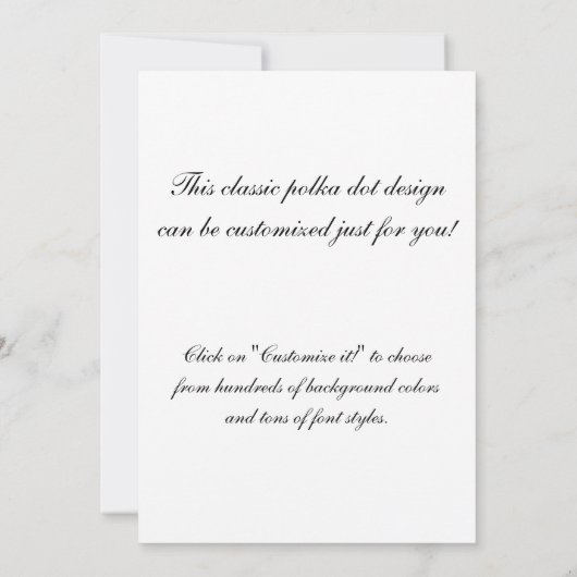 White Polka Dot Pattern (Rückseite)