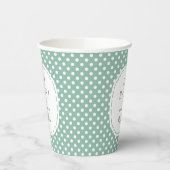 White Polka Dot Pattern Oh Babydusche Stauminze Pappbecher (Links)
