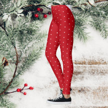 White Polka Dot Snow Red Christmas