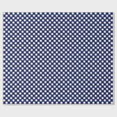White Polka Dot über das blaue Wrapping Paper Geschenkpapier (Flach)