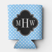 White Polka Dots 3I Monogram Dosenkühler (Rückseite)