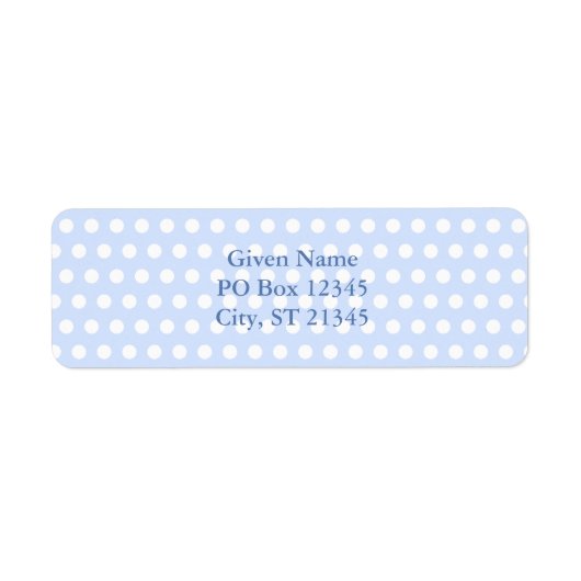 White Polka Dots auf Baby Blue (Vorne)
