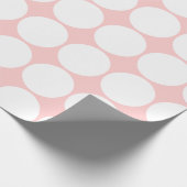 White Polka Dots auf Baby Girl Pink Geschenkpapier (Ecke)