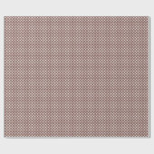 White Polka Dots auf Cognac Brown Geschenkpapier (Flach)