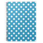 White Polka Dots auf Peacock Blue Background Notizblock (Vorderseite)