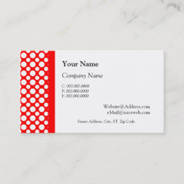 White Polka Dots auf Red Business Cards Visitenkarte