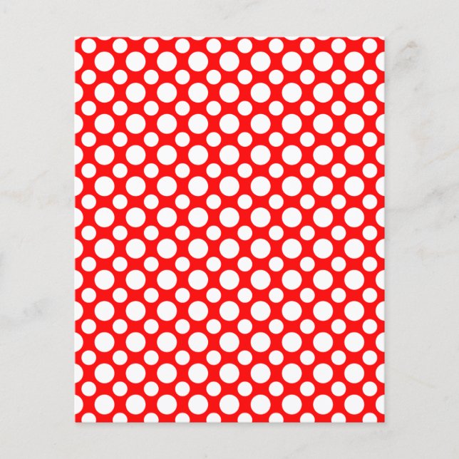 White Polka Dots auf Red Custom Invitation Flyer (Vorderseite)