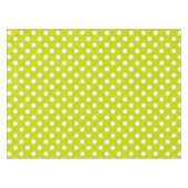 White Polka Dots auf tropischen Limonen Tischdecke (Vorderseite (Horizontal))