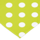 White Polka Dots auf tropischen Limonen Tischdecke (Schrägansicht)