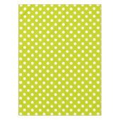 White Polka Dots auf tropischen Limonen Tischdecke (Vorderseite)