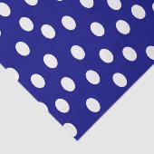 White Polka Dots Blue Seidenpapier (Ausschnitt)