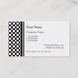White Polka dots Custom Initial Business Cards Visitenkarte
