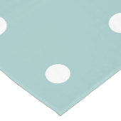 White Polka Dots Eggshell Blaue geometrische Muste Kurzer Tischläufer (Ecke)