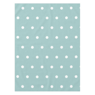 White Polka Dots Eggshell Blaue geometrische Muste Tischdecke