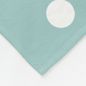 White Polka Dots Geometric Muster Eggshell Blau Fleecedecke (Ecke)