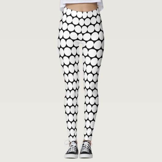 WHITE POLKA DOTS, HALLOWEEN LEGGINGS Black (Vorderseite)