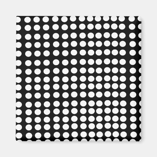White Polka Dots Magnet (Vorne)