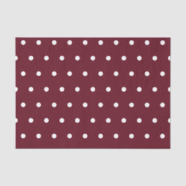 White Polka Dots Muster auf Herbst Burgund Seidenpapier