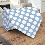 White Polka Dots on Baby Blue Custom Necktie Krawatte<br><div class="desc">This custom necktie features a cheerful design of white polka dots set against a vibrant baby light blue background. It's a stylish and unique accessory perfect for adding a pop of personality to any outfit. The high-quality fabric ensures a comfortable and durable wear, making it an excellent choice for both...</div>