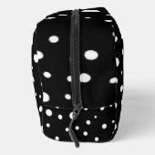 White Polka Dots on Black Waschbeutel (Rechts)