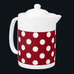 White Polka Dots on Crimson Red<br><div class="desc">Weiße Polka-Punkte auf gerötetem rotem Hintergrund Weiße Kreise-Muster krümmen roten Hintergrund rot mit weißen Punkten weißen Kreise auf rubinrotem Hintergrund</div>
