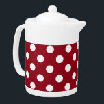 White Polka Dots on Crimson Red<br><div class="desc">Weiße Polka-Punkte auf gerötetem rotem Hintergrund Weiße Kreise-Muster krümmen roten Hintergrund rot mit weißen Punkten weißen Kreise auf rubinrotem Hintergrund</div>