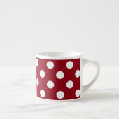 White Polka Dots on Crimson Red Espressotasse (Rechts)