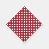 White Polka Dots on Crimson Red Serviette (Ecke)