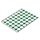 White Polka Dots on Green Notizblock (Linke Seite)