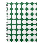 White Polka Dots on Green Notizblock (Vorderseite)