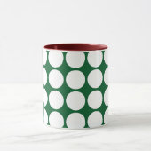 White Polka Dots on Green Tasse (Zentrum)