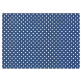 White Polka Dots on Navy Blue Tischdecke (Vorderseite (Horizontal))