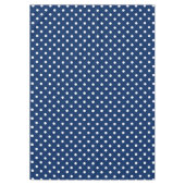 White Polka Dots on Navy Blue Tischdecke (Vorderseite)