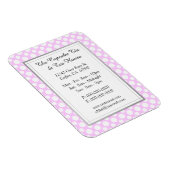 White Polka Dots on Pink Restaurant Custom Magnet (Rechte Seite)