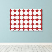 White Polka Dots on Red Leinwanddruck (Insitu (Holzboden))