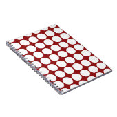 White Polka Dots on Red Notizblock (Rechte Seite)