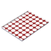 White Polka Dots on Red Notizblock (Linke Seite)