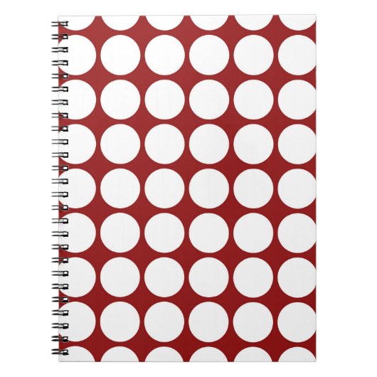 White Polka Dots on Red Notizblock (Vorderseite)