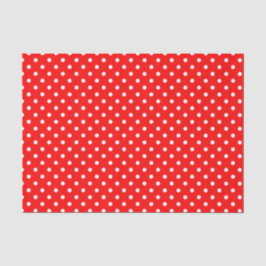 White Polka Dots on Red Seidenpapier