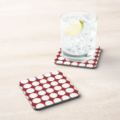 White Polka Dots on Red Untersetzer (Rechte Seite)