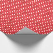 White Polka Dots Red Background Geschenkpapier (Ecke)
