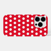 White Polka Dots Red iPhone Case oder Auswählen vo Hülle (Rückseite (Horizontal))