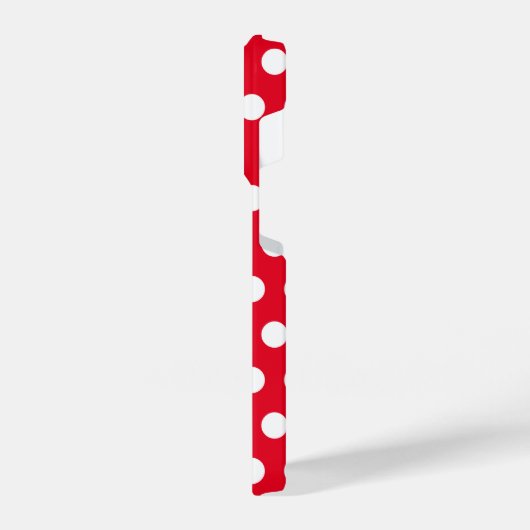 White Polka Dots Red iPhone Case oder Auswählen vo Hülle (Linke Seite)